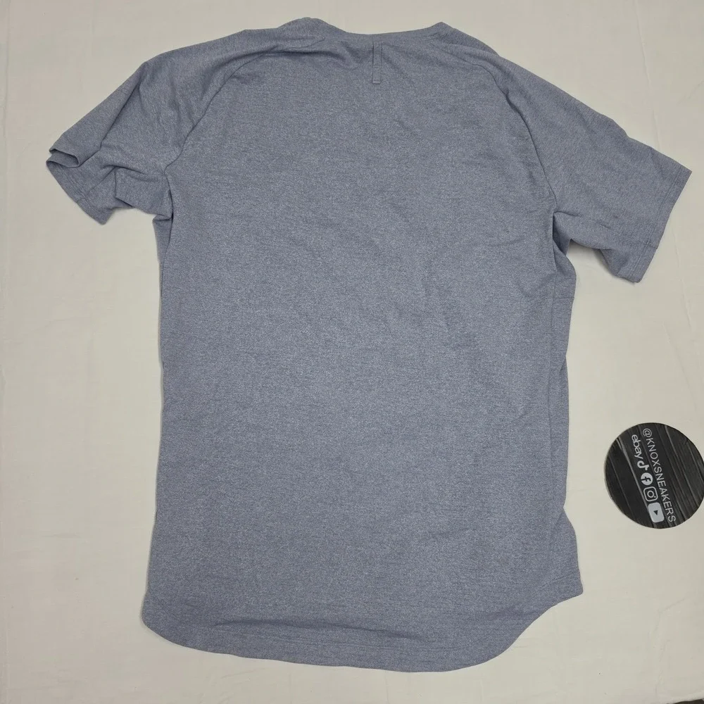 STAINED Lululemon Drysense Short Sleeve HTRC Heathered Blue Men's Size XLarge